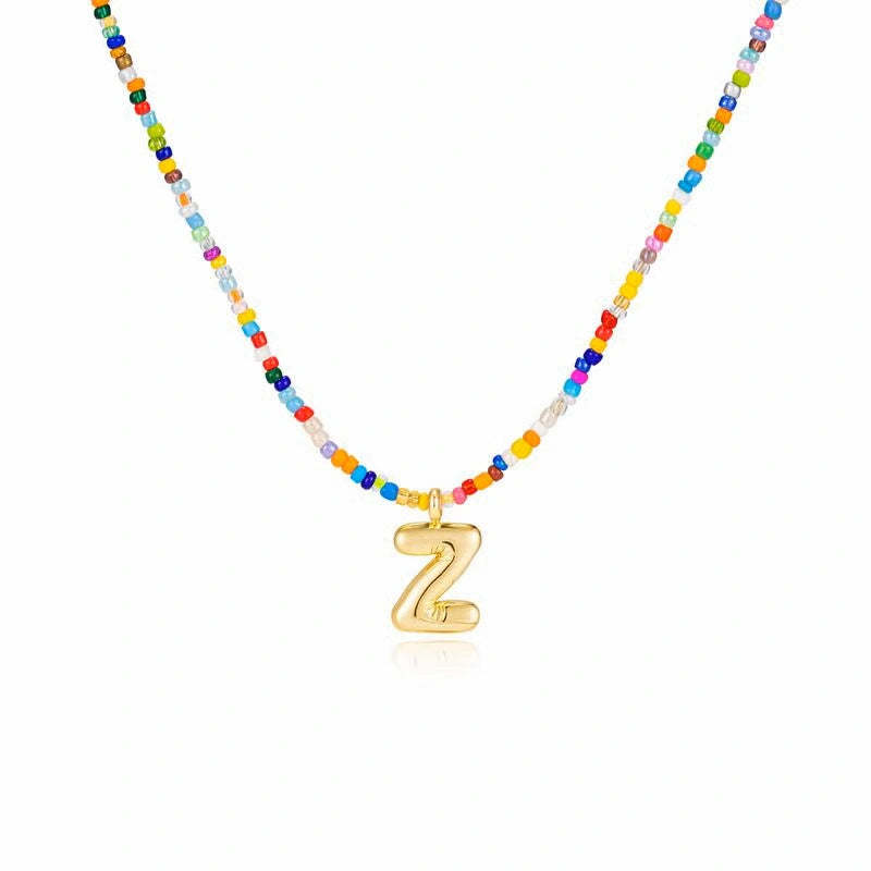 🌈 Letter Beaded Necklace for Women