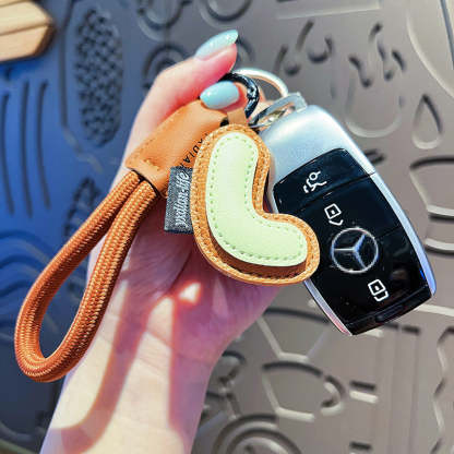 Creative Cartoon Leather 26 Letters Keychain