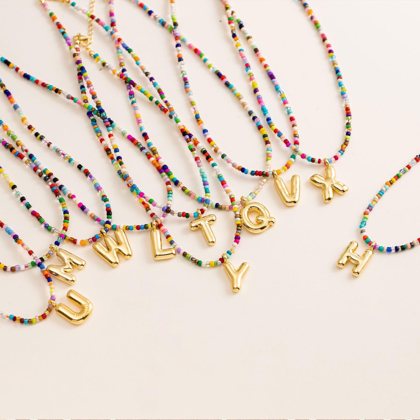 🌈 Letter Beaded Necklace for Women