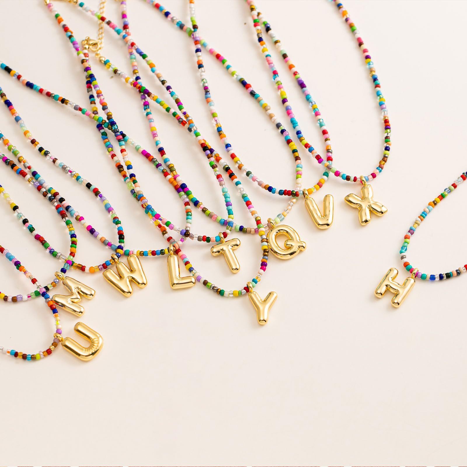 🌈 Letter Beaded Necklace for Women