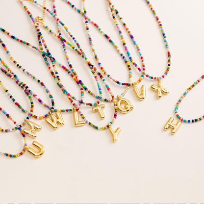 🌈 Letter Beaded Necklace for Women