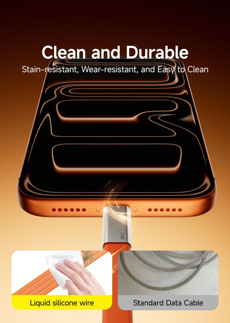 Basemo 240W Super Fast Charging  360&deg; Rotating Invisible Stand Detachable Two-in-One Charging Cable, Zinc Alloy Silicone Type-C Cable compatible with Apple and Samsung, essential for gaming, office, and car use | Bestselling cutting-edge technology.