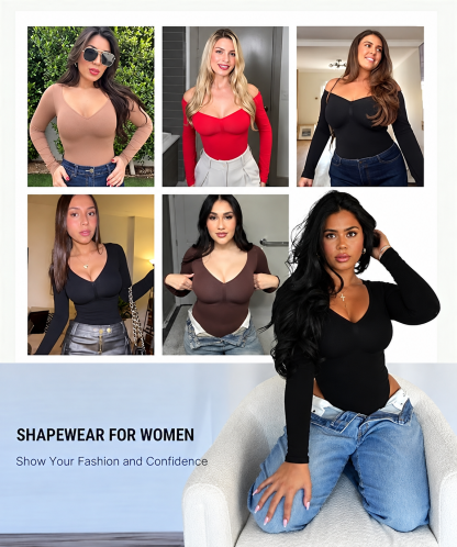 🔥Hot Sale 49% off 🔥Long Sleeve Bodysuit Shapewear