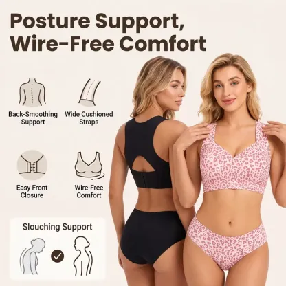 Wireless Front Closure Posture Support Bra