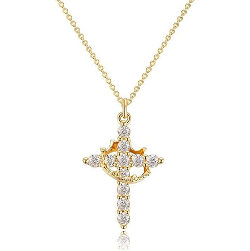 ✝️The Eternal Cross & Crown Necklace👑