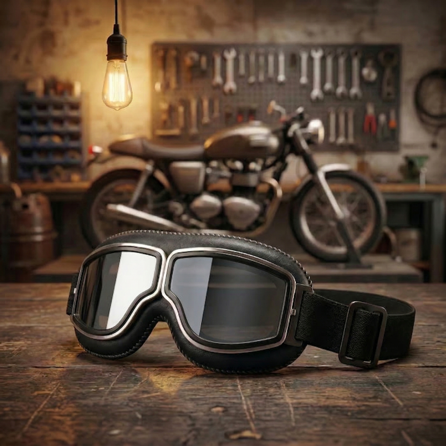 🔥 OTG Vintage Motorcycle Goggles (Fits Over Glasses)