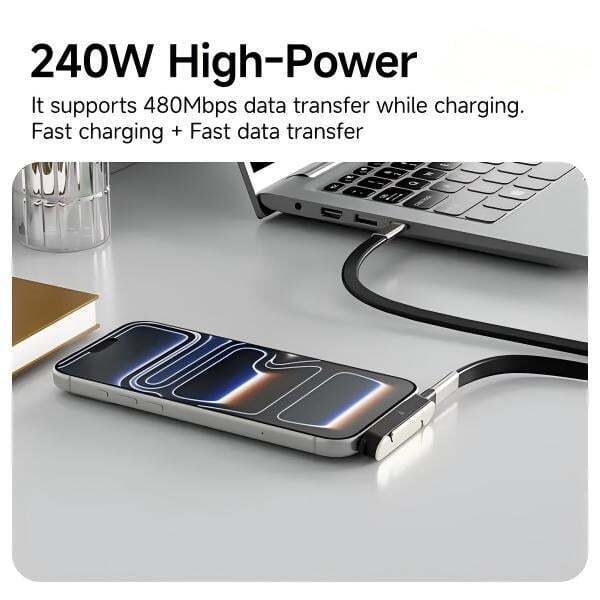 🔥Last Day 49% OFF - ⚡240W SuperCharge Detachable 2-in-1 Charging Cable