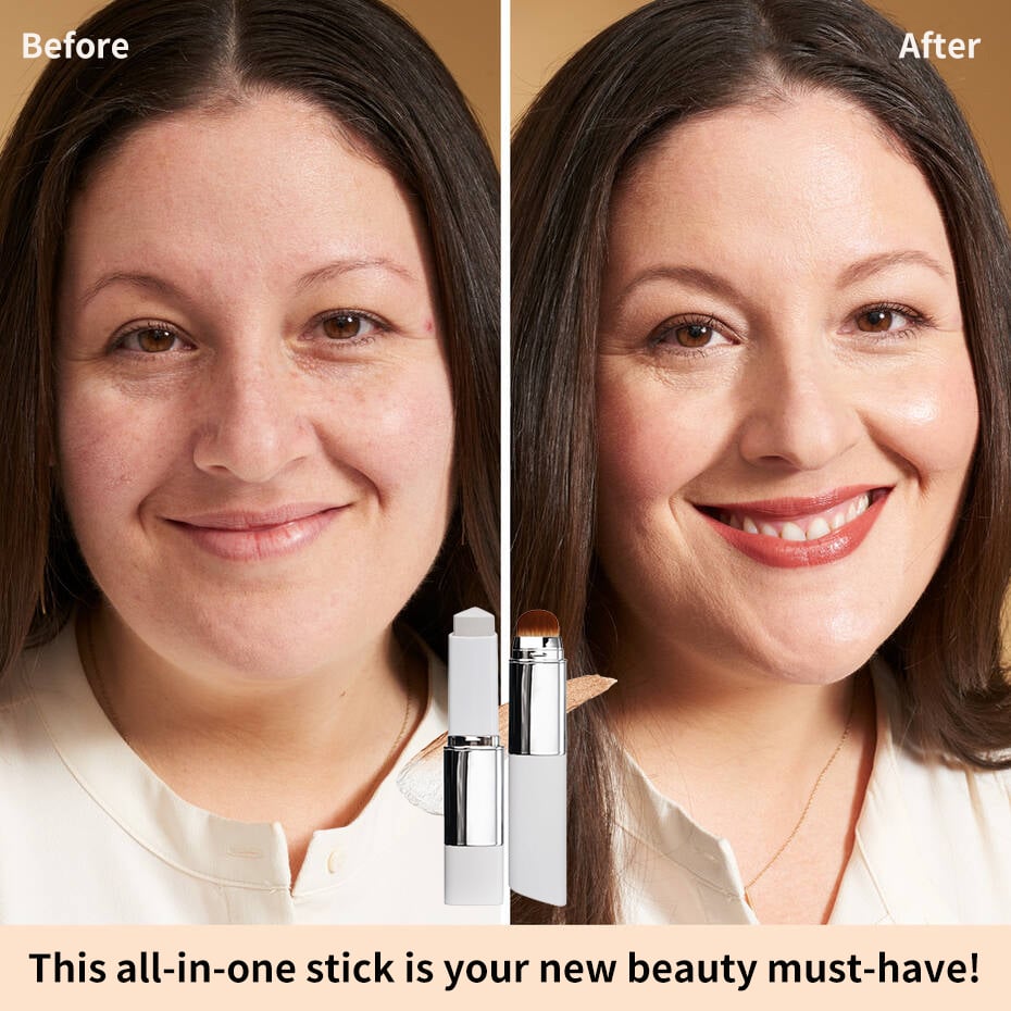 Korean Color-Changing Foundation Stick with Detachable Brush
