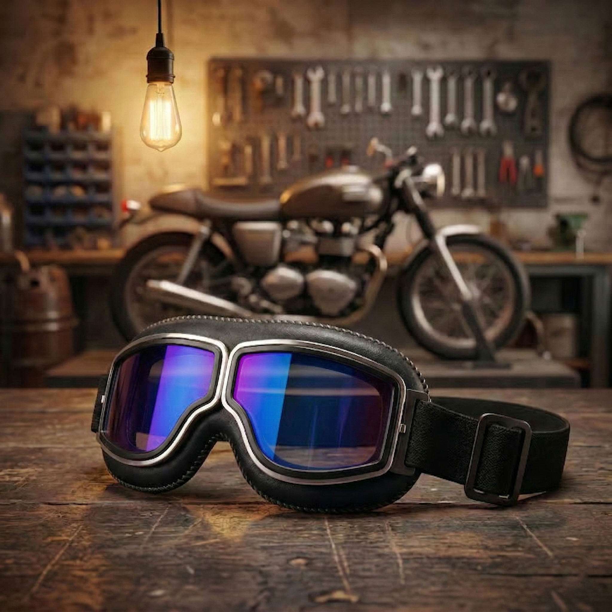 🔥 OTG Vintage Motorcycle Goggles (Fits Over Glasses)