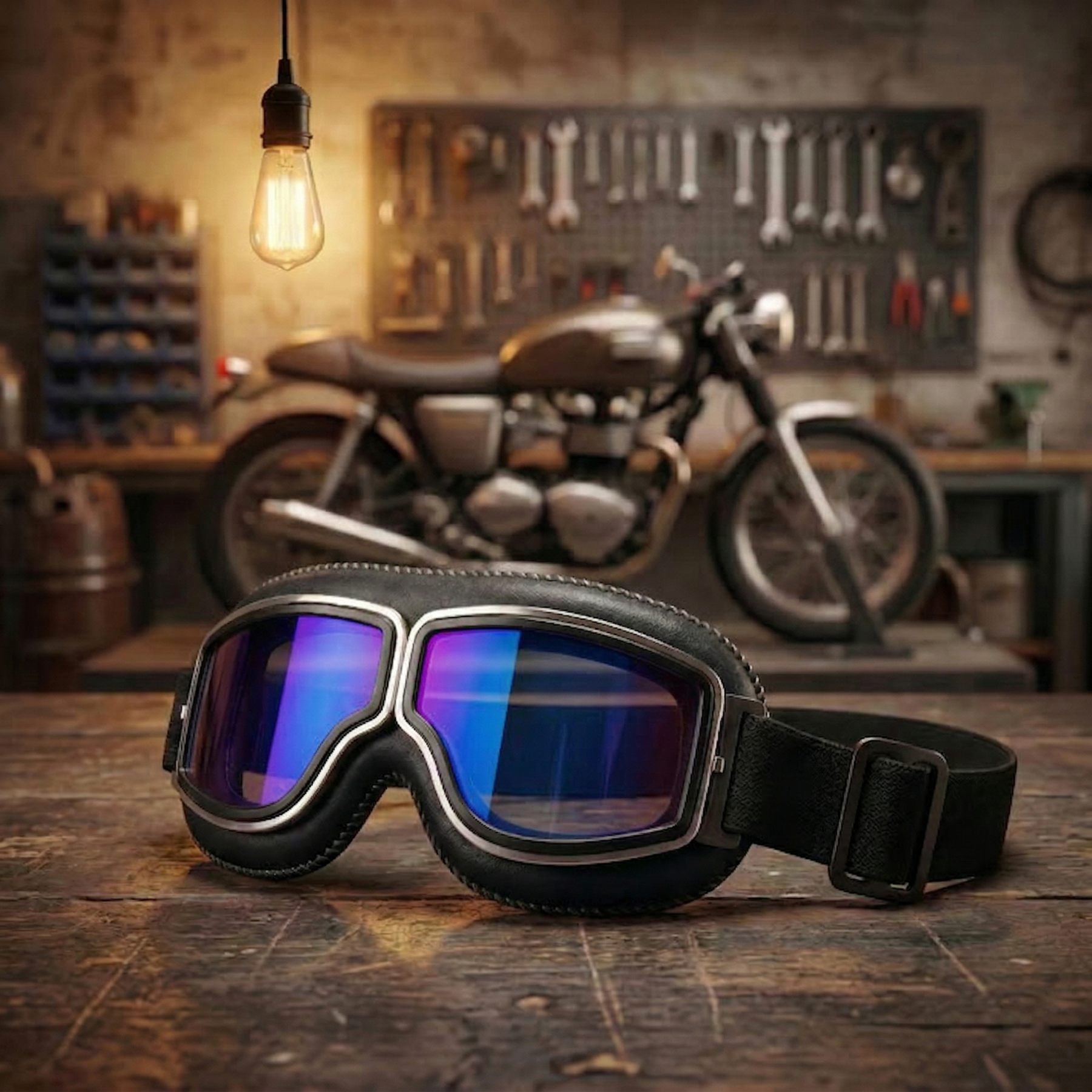 🔥 OTG Vintage Motorcycle Goggles (Fits Over Glasses)
