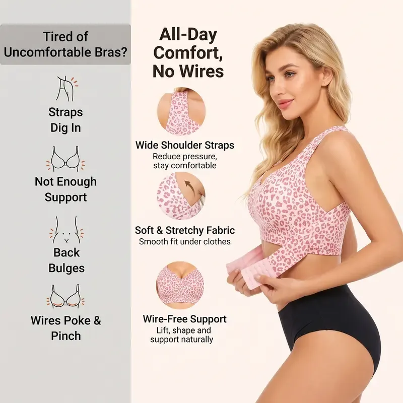 Wireless Front Closure Posture Support Bra