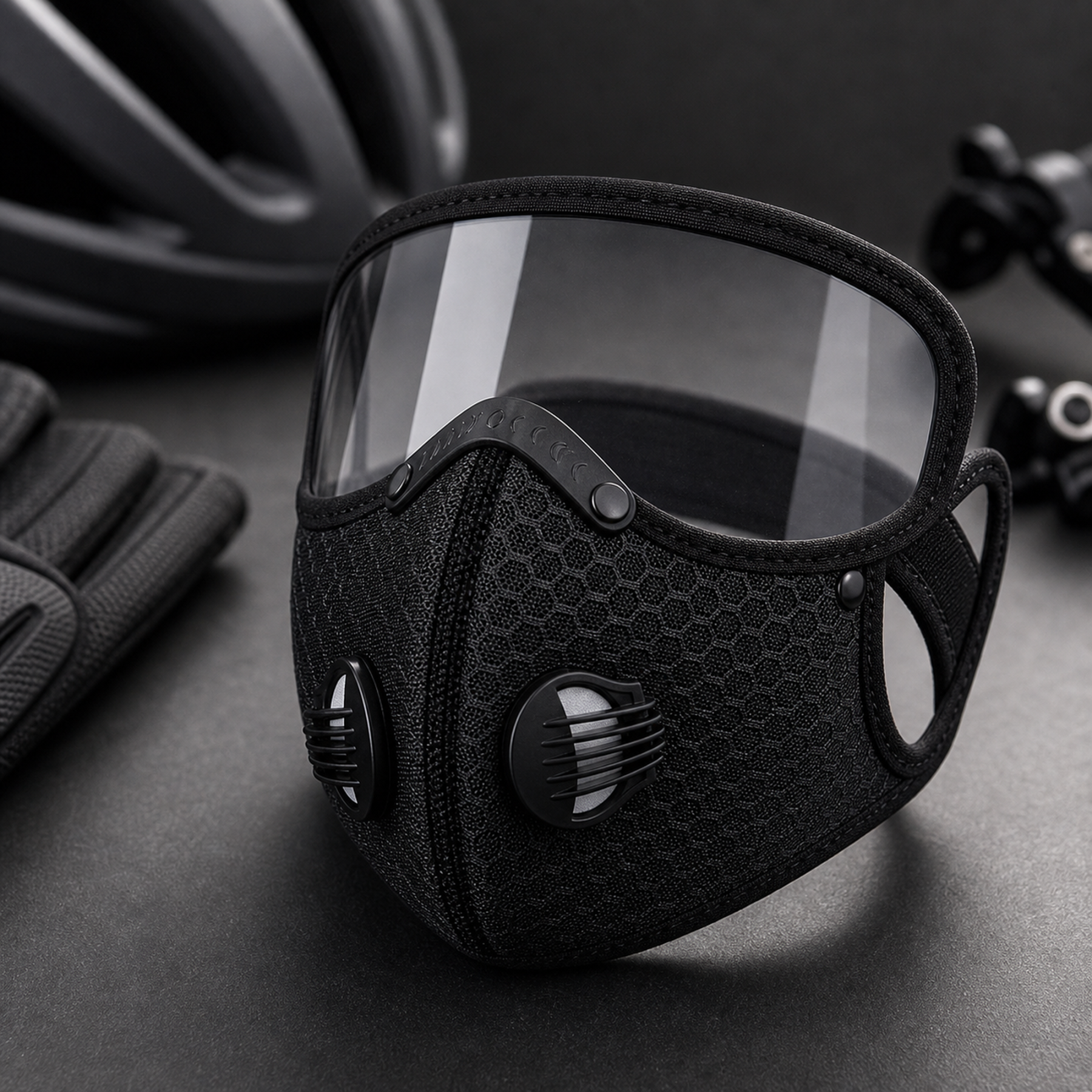 Protective Riding Face Mask With Removable Eye Shield