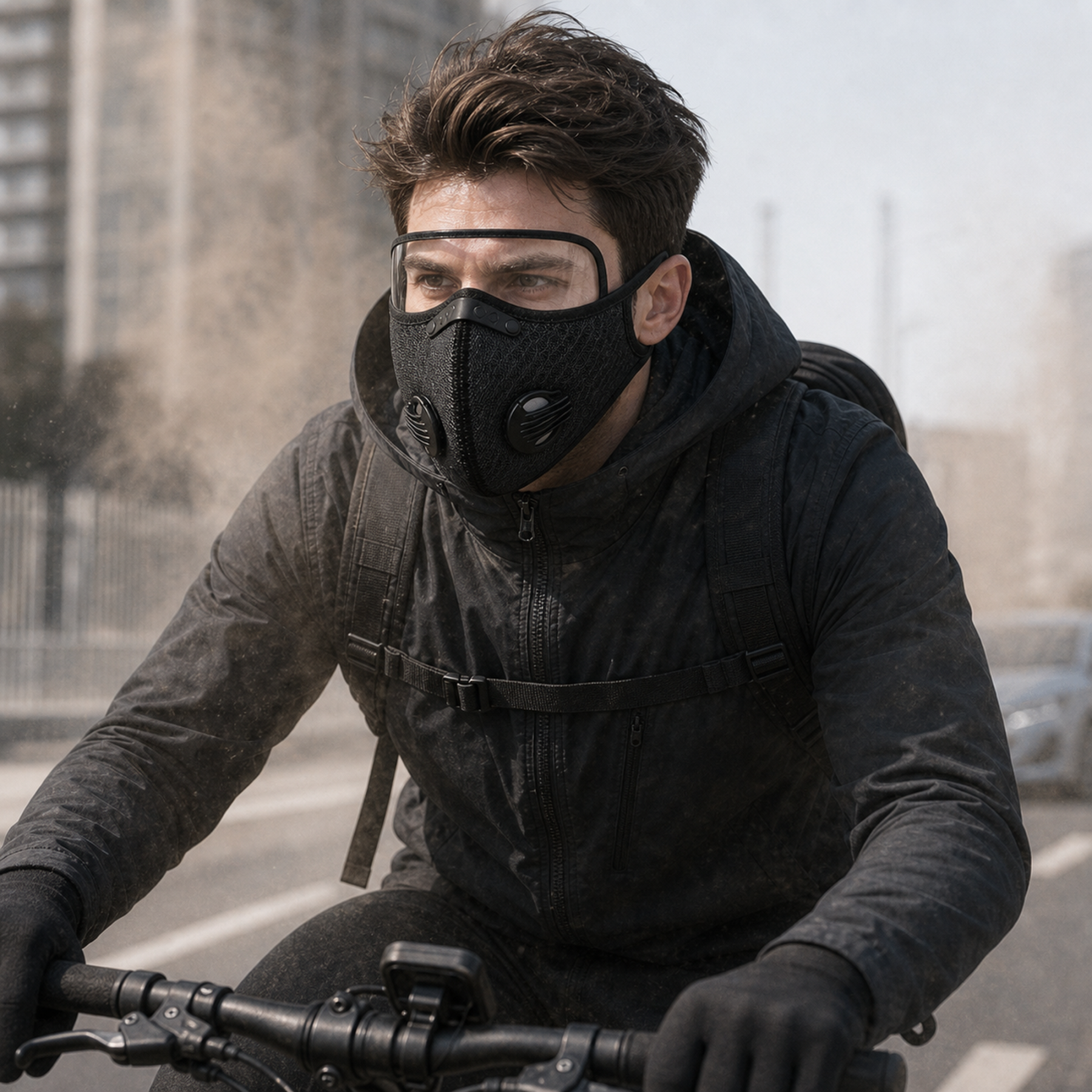 Protective Riding Face Mask With Removable Eye Shield