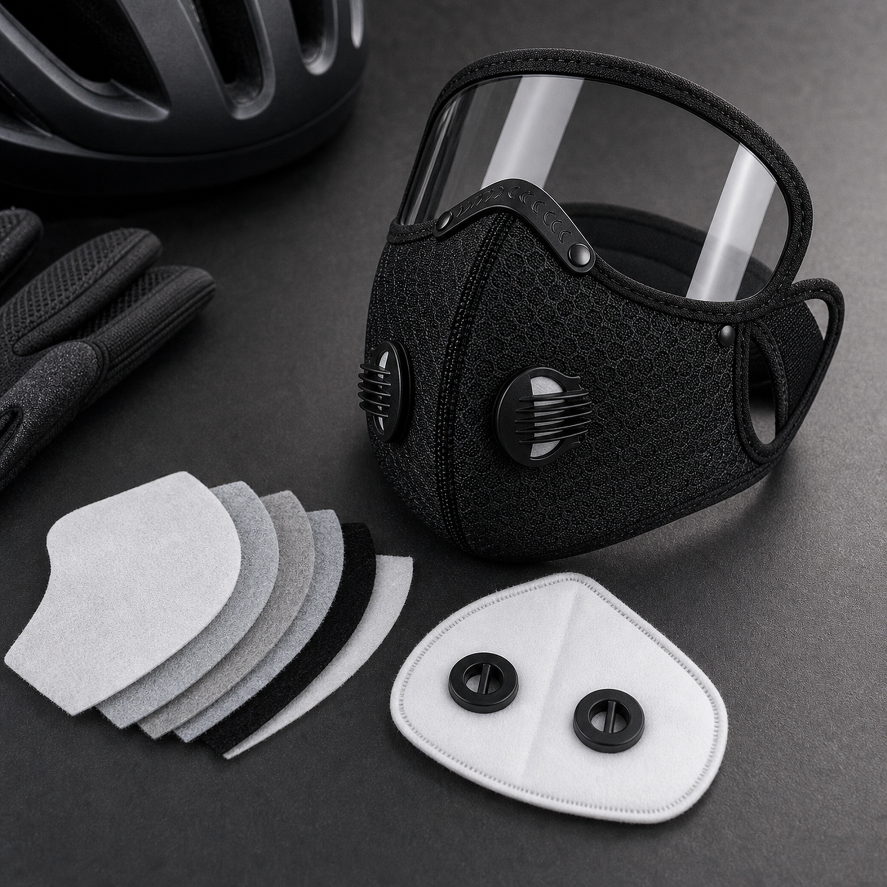 Protective Riding Face Mask With Removable Eye Shield
