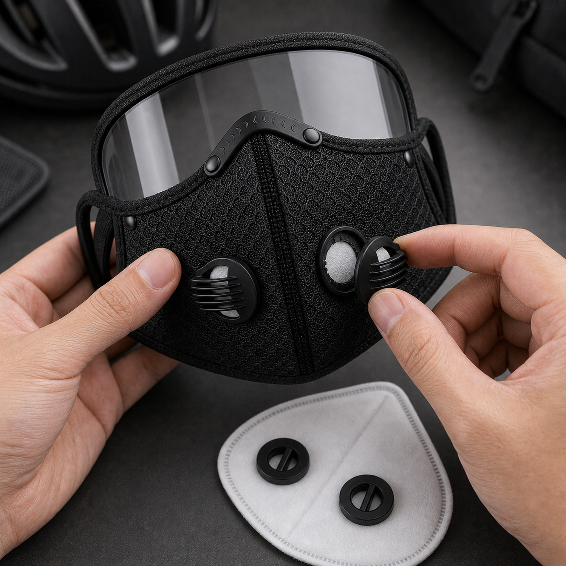 Protective Riding Face Mask With Removable Eye Shield