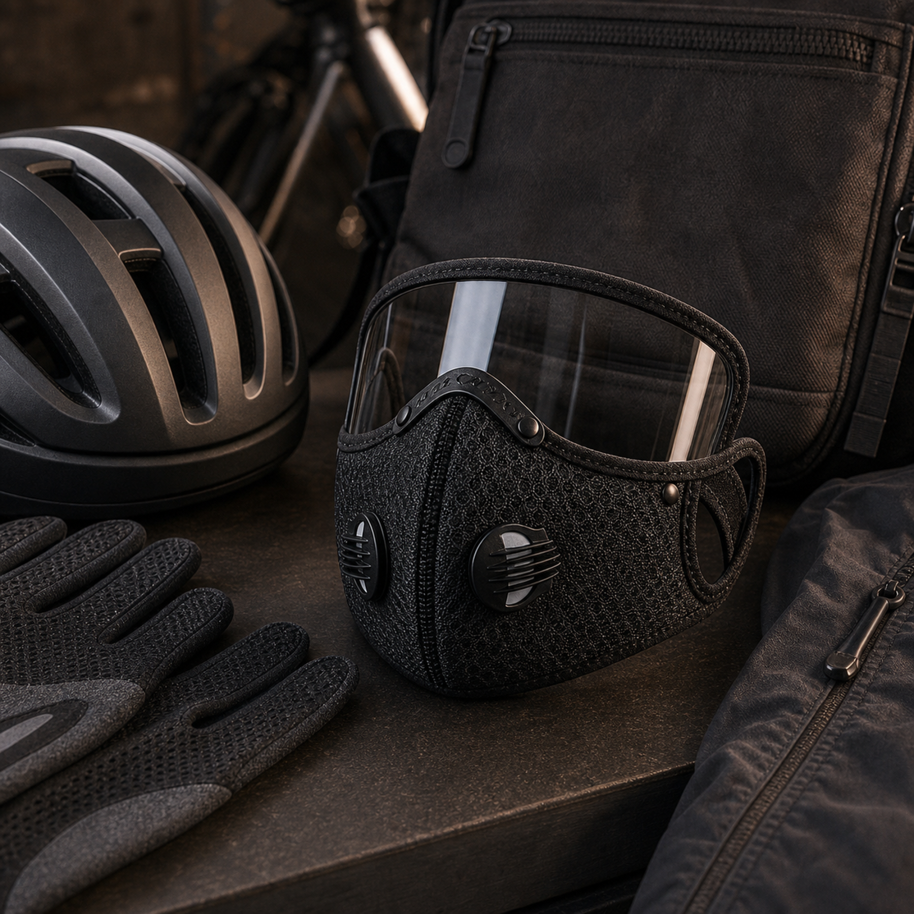 Protective Riding Face Mask With Removable Eye Shield