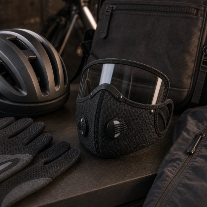 Protective Riding Face Mask With Removable Eye Shield