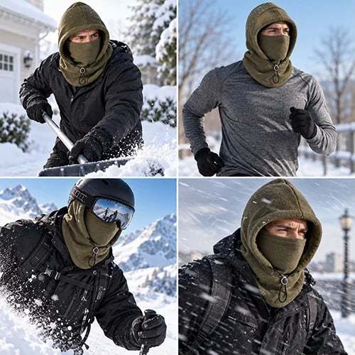 Fleece Double Layer Integrated Hat