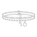 【LAST DAY 48% OFF】2 Pack - Initial Letter Pendant Anklets Set