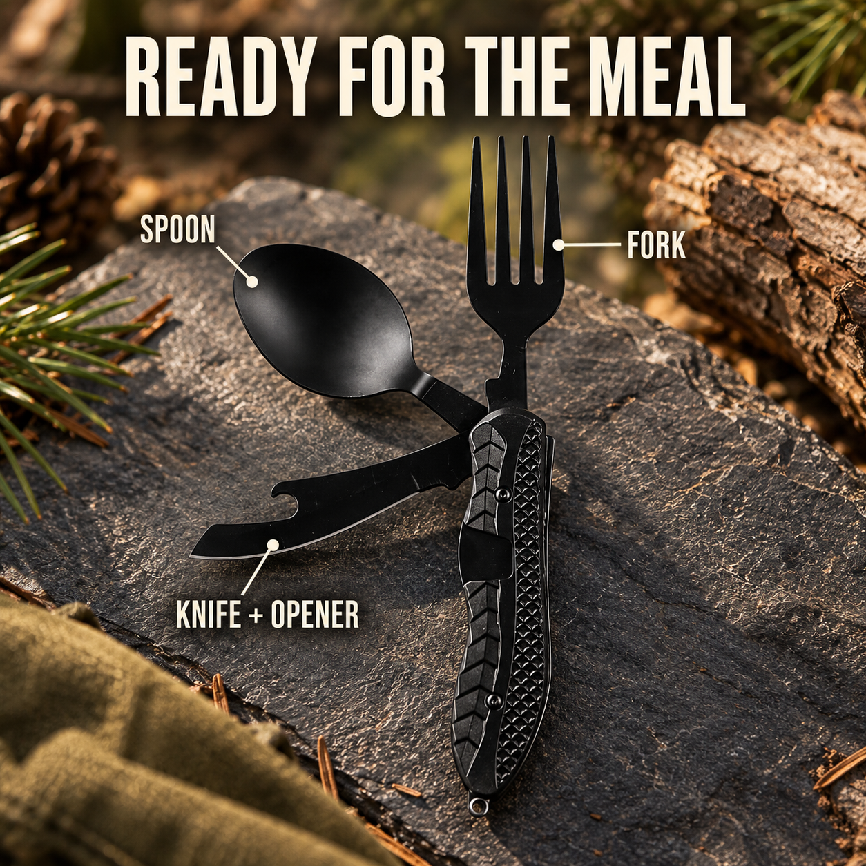 Multifunctional Folding Fork & Spoon Set