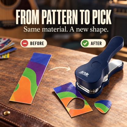 🎸DIY Guitar Pick Maker Punch Kit – Turn Cards into Custom Picks (Full Starter Set)