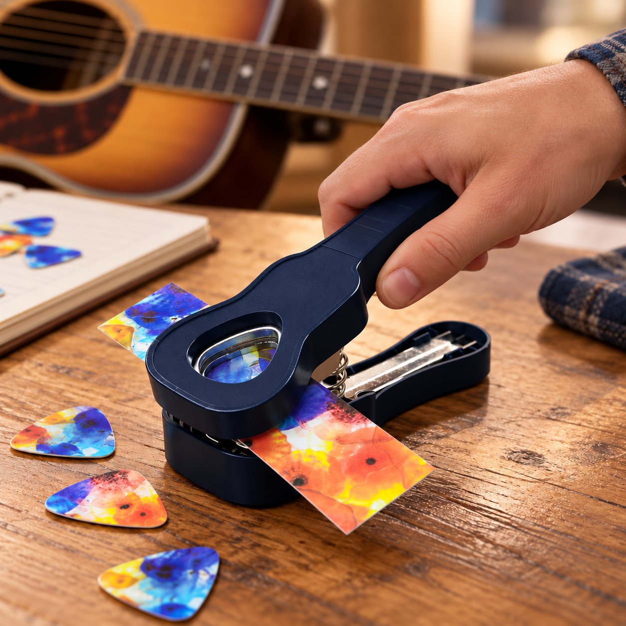 🎸DIY Guitar Pick Maker Punch Kit – Turn Cards into Custom Picks (Full Starter Set)