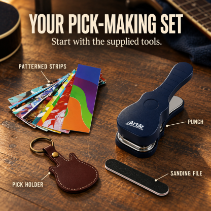 🎸DIY Guitar Pick Maker Punch Kit – Turn Cards into Custom Picks (Full Starter Set)