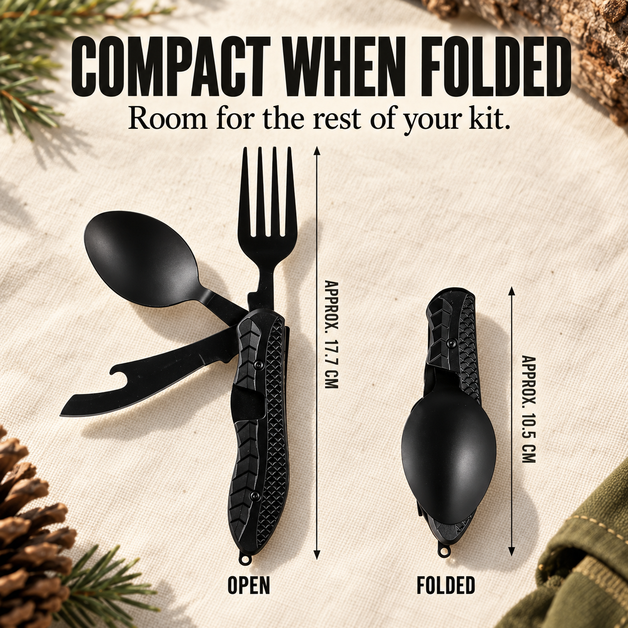 Multifunctional Folding Fork & Spoon Set