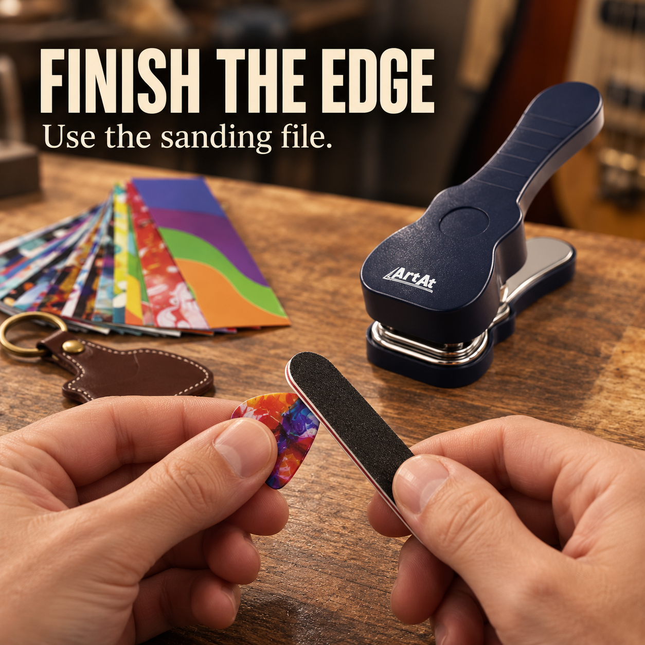 🎸DIY Guitar Pick Maker Punch Kit – Turn Cards into Custom Picks (Full Starter Set)