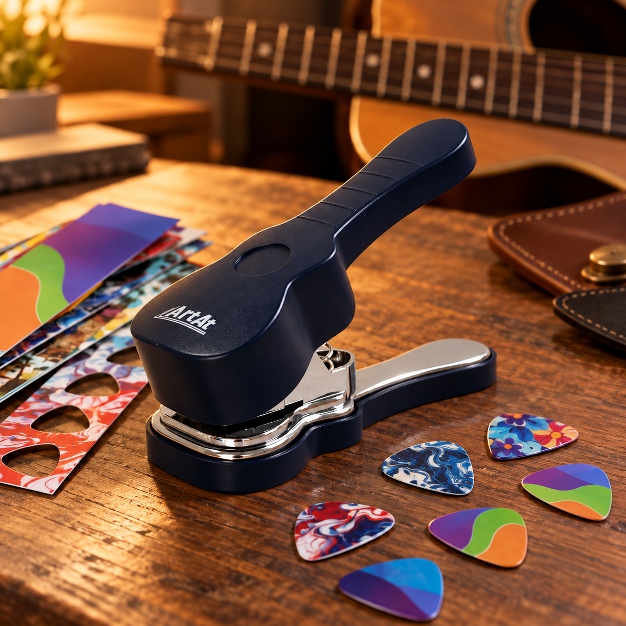 🎸DIY Guitar Pick Maker Punch Kit – Turn Cards into Custom Picks (Full Starter Set)