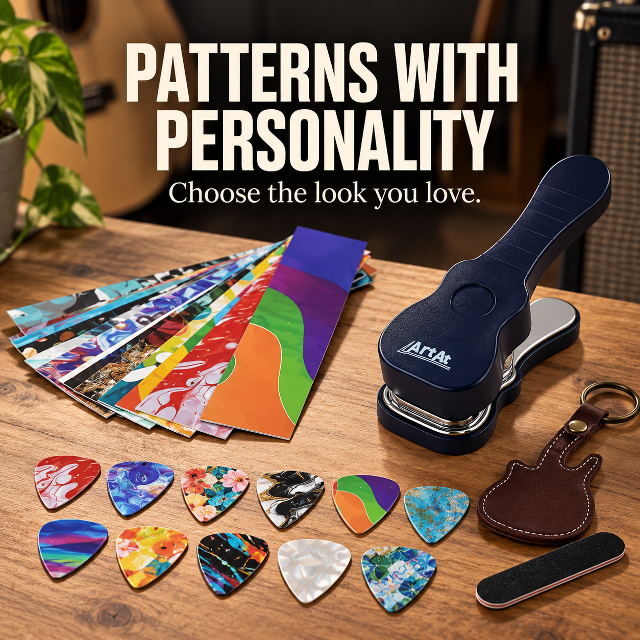 🎸DIY Guitar Pick Maker Punch Kit – Turn Cards into Custom Picks (Full Starter Set)