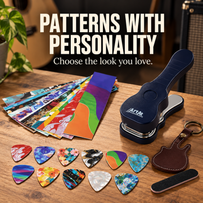 🎸DIY Guitar Pick Maker Punch Kit – Turn Cards into Custom Picks (Full Starter Set)