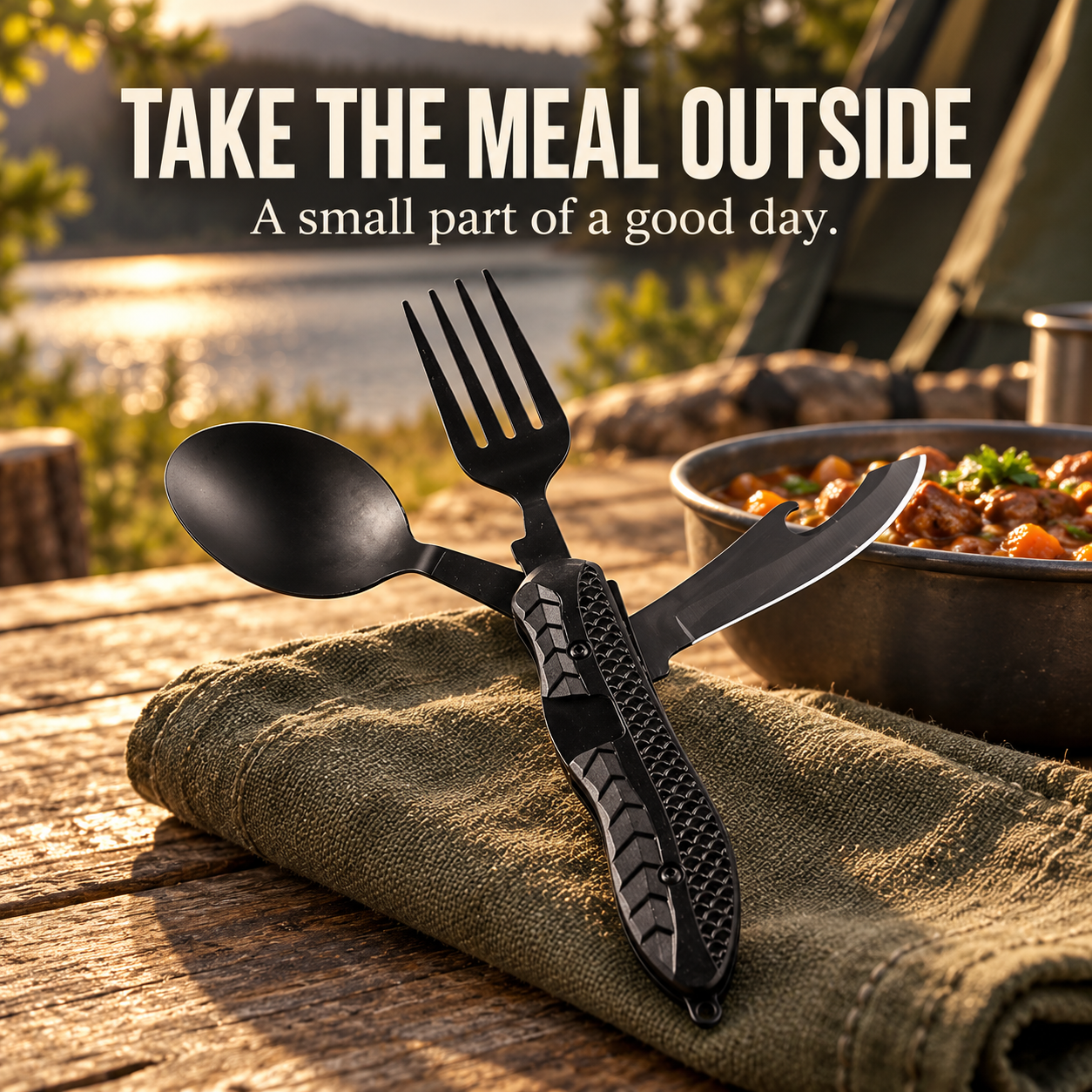 Multifunctional Folding Fork & Spoon Set