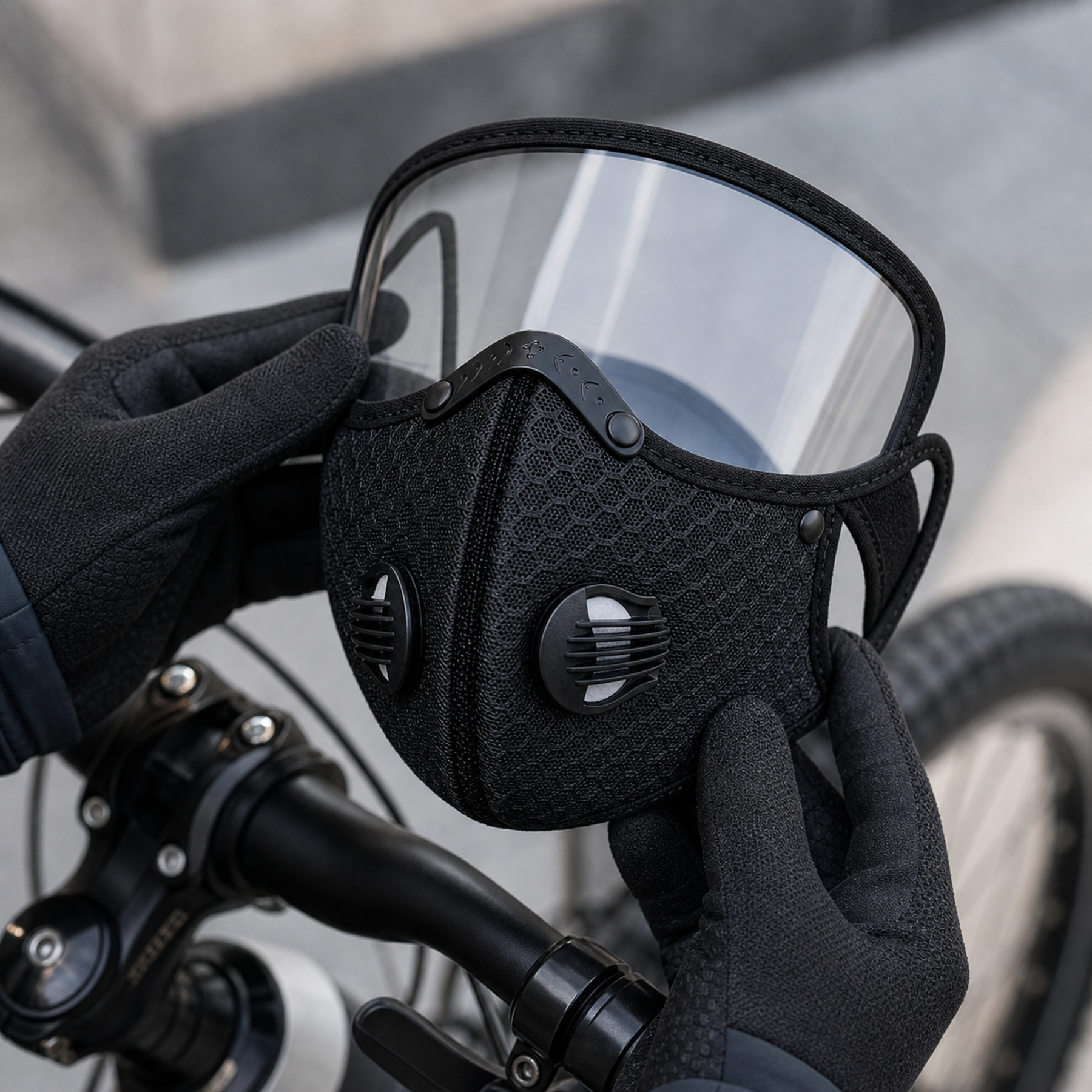 Protective Riding Face Mask With Removable Eye Shield