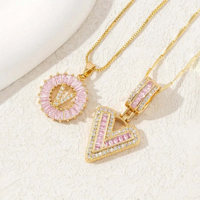 【LAST DAY 48% OFF】2 Pack - Initial Letter Pendant Necklaces