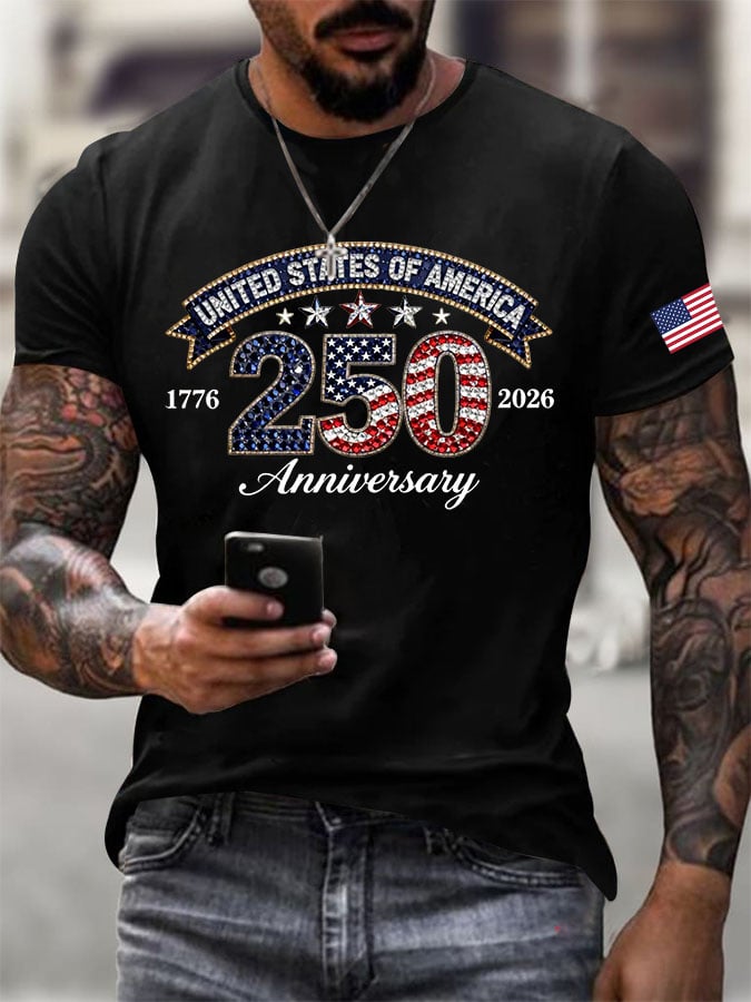 Men's Casual Printed Short-Sleeve T-Shirt