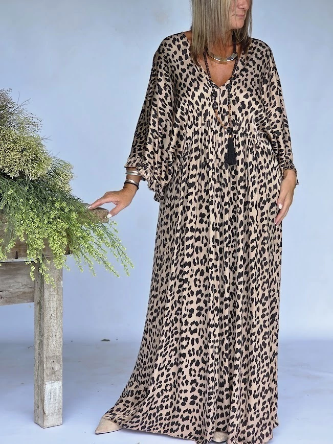 Women's Retro Casual Long Dress