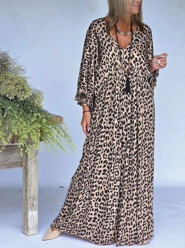 Women's Retro Casual Long Dress