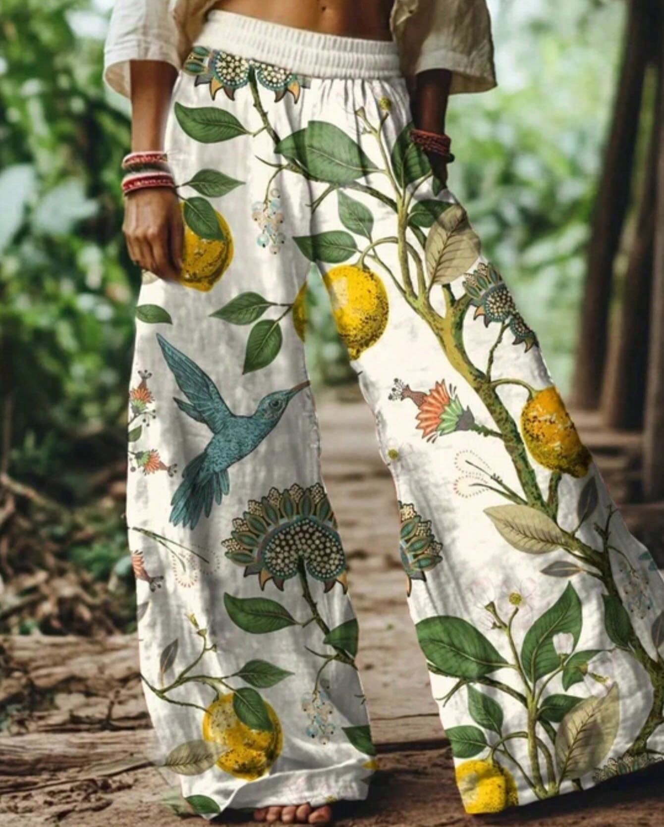 Flower Printed Casual Bohemia Pants