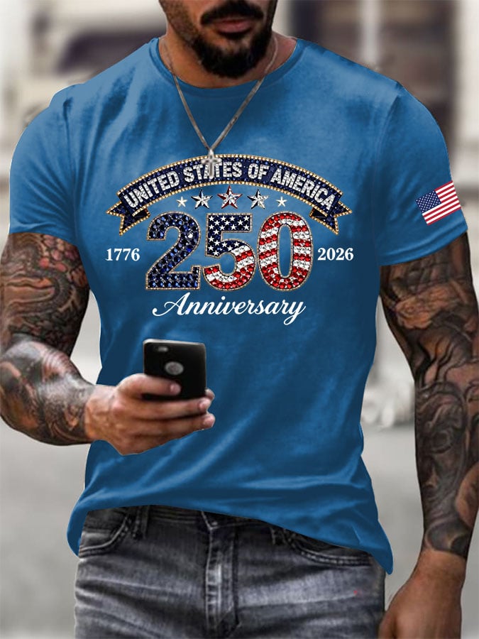 Men's Casual Printed Short-Sleeve T-Shirt