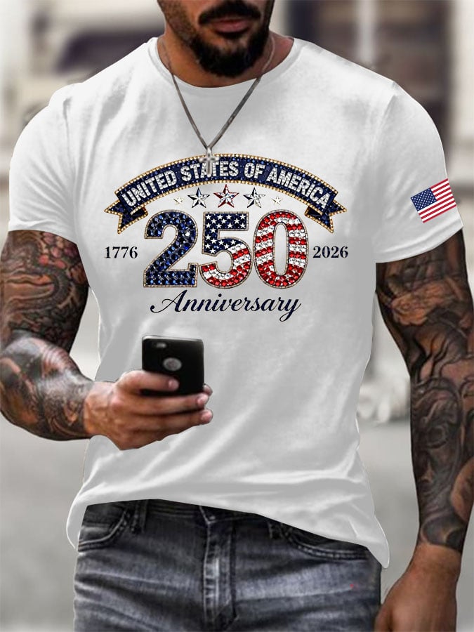 Men's Casual Printed Short-Sleeve T-Shirt