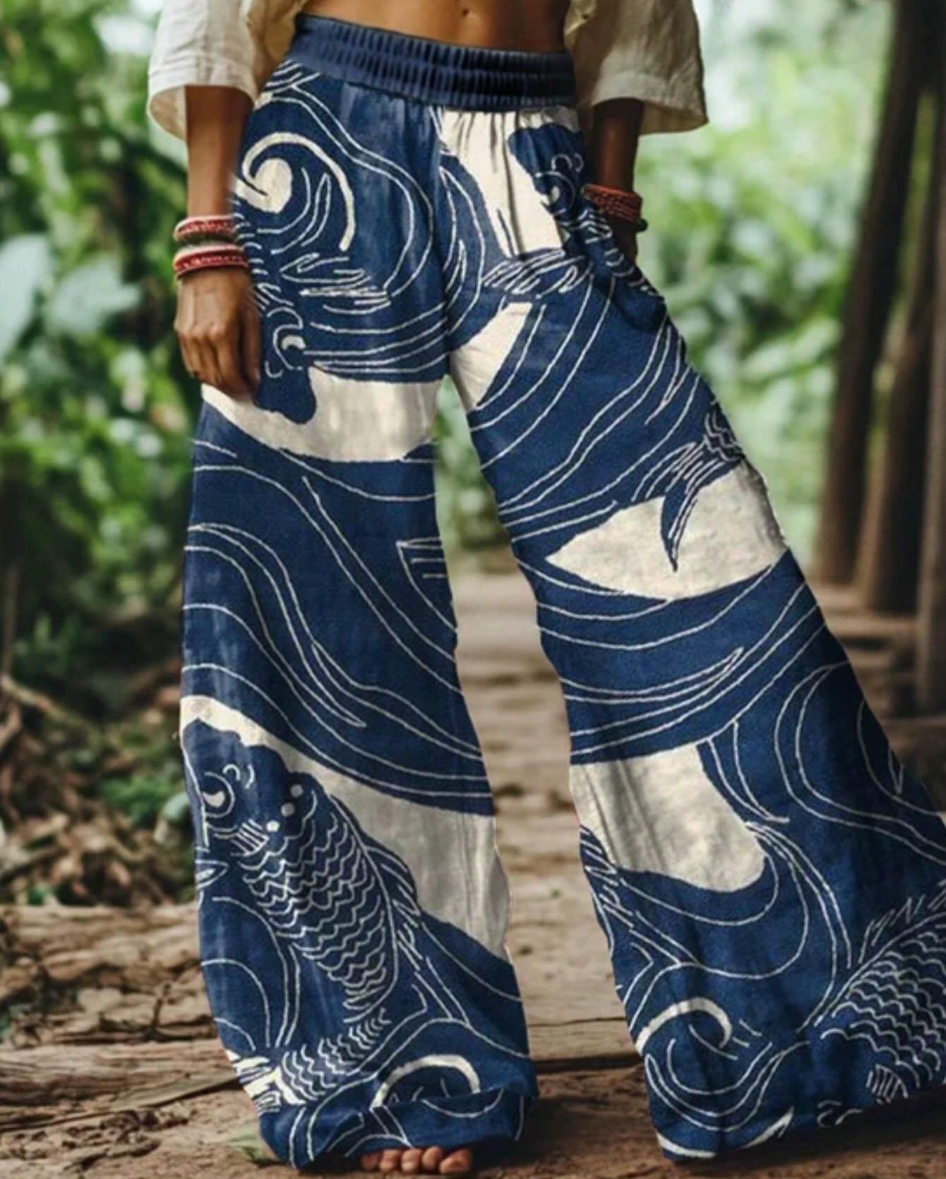 Flower Printed Casual Bohemia Pants