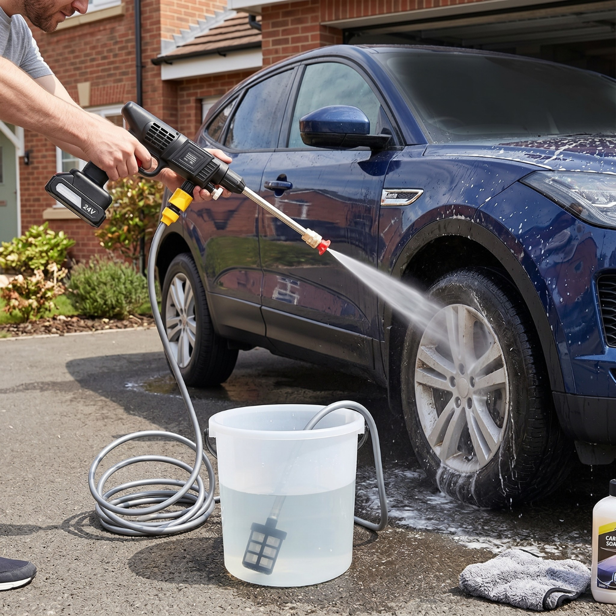 High Wireless Car Washer With Multi Nozzle For Cleaning