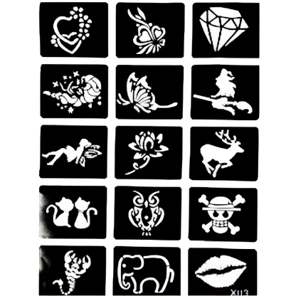 Reusable Tattoo Art Stencil Kit For Temporary Designs