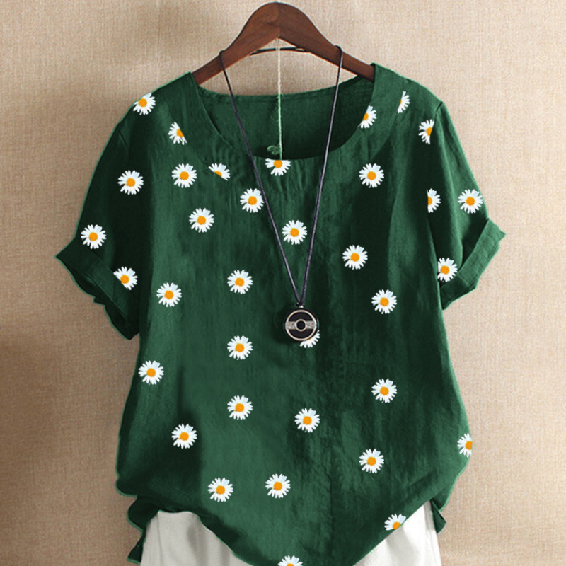 Small Daisy Print Vintage Blouse
