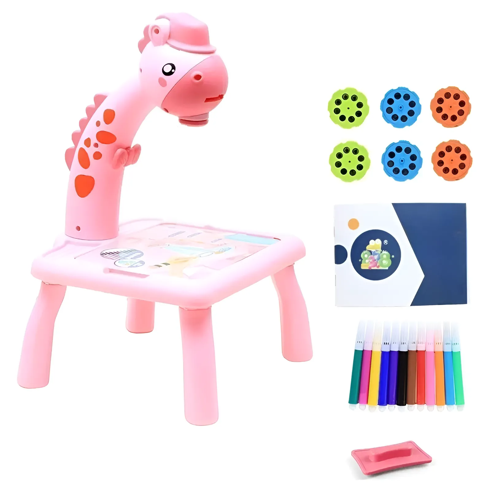 LED Projector Art Drawing Table  For Kids With Slides And Pens