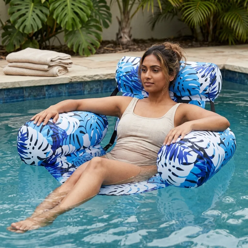 Pack of 2 Heavy Duty Inflatable Pool Lounge Chair