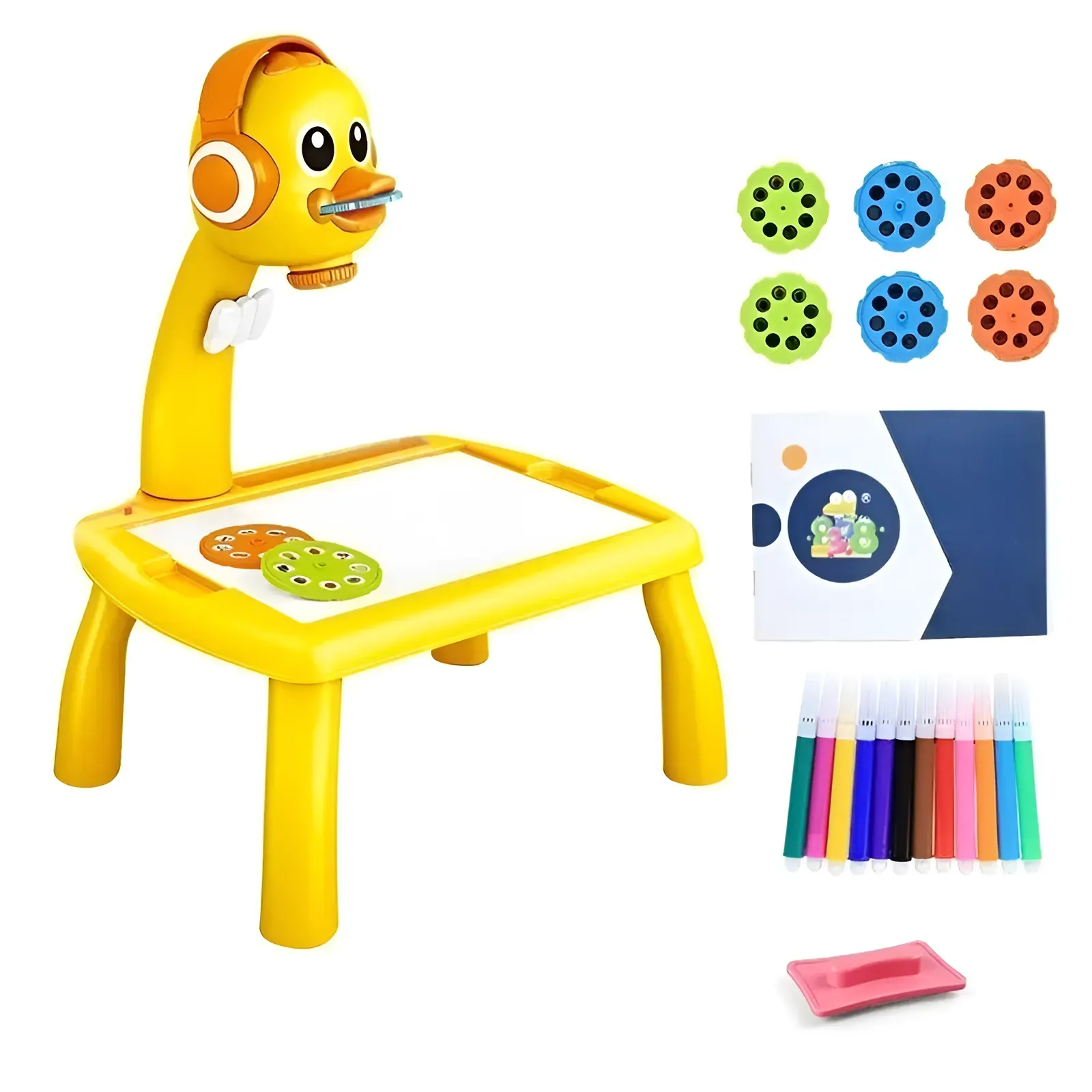 LED Projector Art Drawing Table  For Kids With Slides And Pens