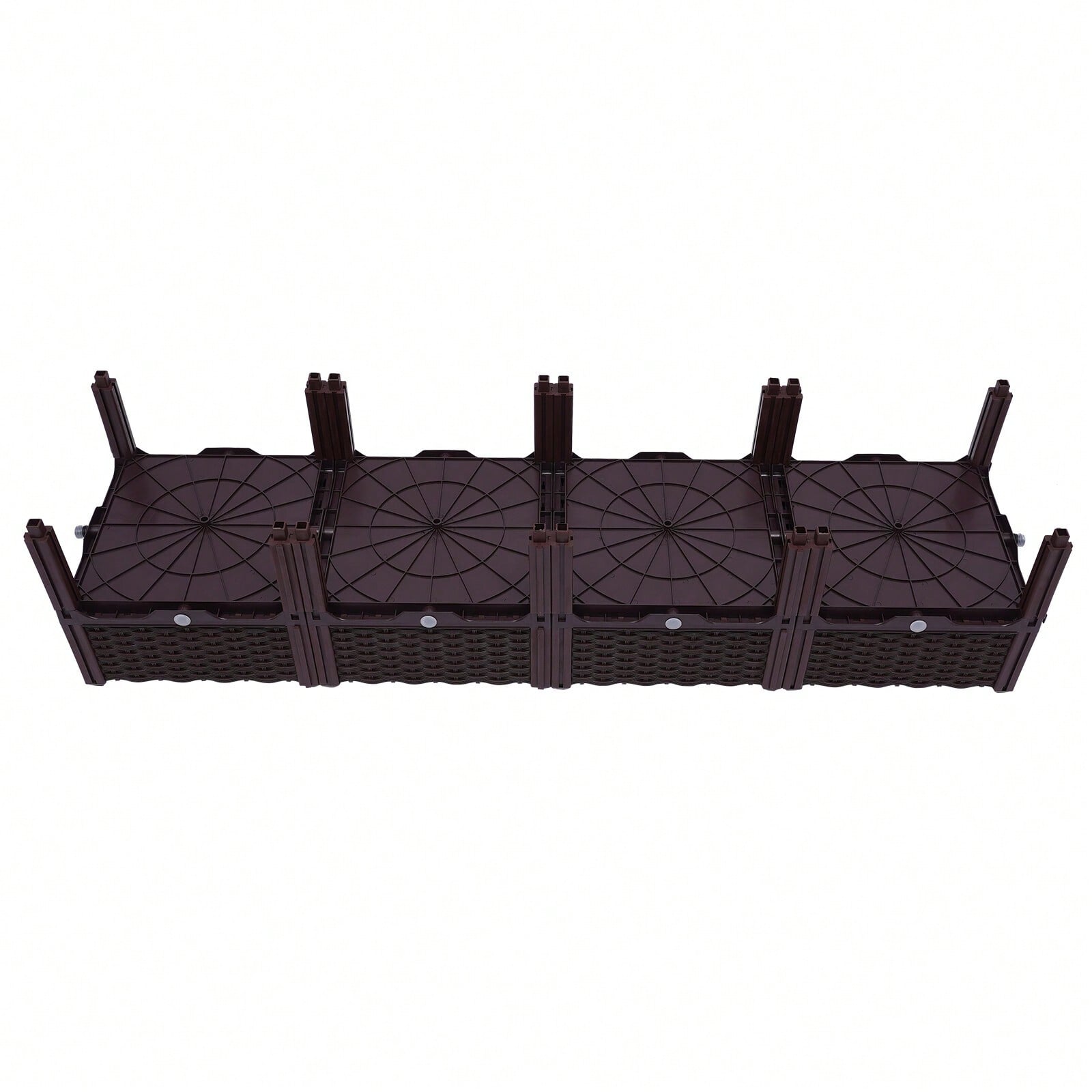 4 Pack Elevated Raised Garden Bed Planter Boxes With Drainage System