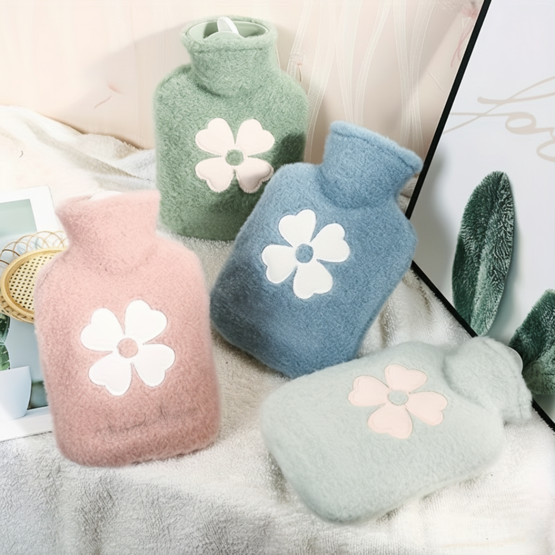 Portable Hot Water Bag With Soft Fleece Cover